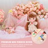 MECCANIXITY 50 Pcs Mini Ribbon Bow 1.8 Inch Mini Fabric