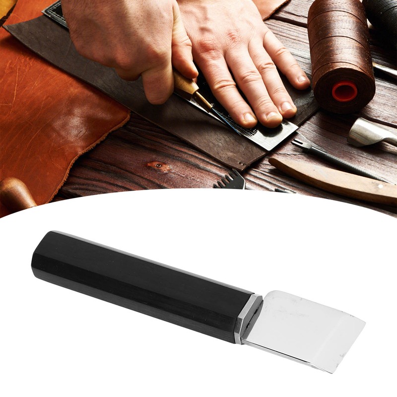 Leather Skiving Knife Tight Connection DIY Handicraft Ergonomic Ebony Leather