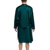 SWOMOG Men's Satin Robes with Shorts Lightweight Sleepwear Long Sleeve