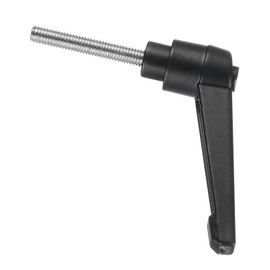 uxcell Adjustable Clamping Lever Handle M5 x 30mm Metric 304 Stainless Steel Male Threaded Stud Hand Knobs Push Button Ratchet Rotating Screw Handles Bolts with Locking Lever Black