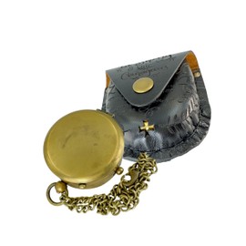 Be Strong and Courageous Brass Religious Compass Gift Confirmation Baptism Easter Christian Catholic Graduation Trekking Adventure Engraved Scripture Prayer Gift for Men Women Teenage Boys Girls