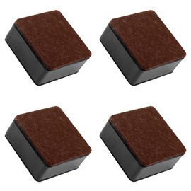 Coufce 1.2 Inch Height 4Pack Self-Adhesive Square Bed Risers, Carbon Steel Solid Furniture Risers, Furniture Leg Riser for Sofa, Couch, Table, Chair and Desk(Black)