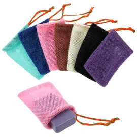 Classicseali 7pcs Soap Mesh Bags for Soap Bars, Nylon Soaps Bags for Soaps Bars with Drawstring Closure, 14 X 10CM/5.51 X 3.94 In Shampoo Bar Bag for Bath and Shower