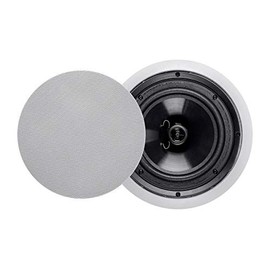Monoprice 2-Way Polypropylene Ceiling Speakers - 8 Inch (Pair) with Paintable Grille - Aria Series