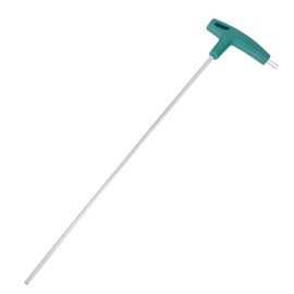 uxcell 4mm Extra Long Arm T-Handle Hex Key Wrench Chrome Finish