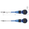 VESSEL Ball Grip Screwdriver Premium Set of 2 (Blue) 220-2PS-PBL
