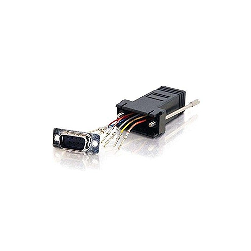 C2G 02947 RJ45 to DB9 Male Serial RS232 Modular Adapter,