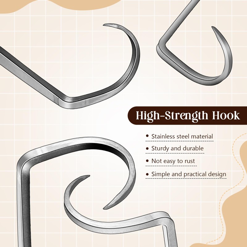 Zonon Meat Hook Flipper Stainless Steel BBQ Food Flippers Steak