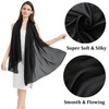 black silk scarf for women-ladies spring fall summer long 100%