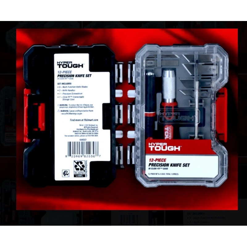 HYPER Tough 2 Sets: Hyper Tough 12pc Precision Knife Tool