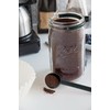 Jarware Coffe Scoop Lid for Wide Mouth Mason Jars, Black,