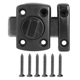 Fdit Pestillo de Puerta, Protector de Seguridad Grueso para el hogar, pestillo de Perno de aleación de Zinc antirrobo para Puerta, Ventana, gabinete, Negro para Puertas de Madera, Puertas correderas