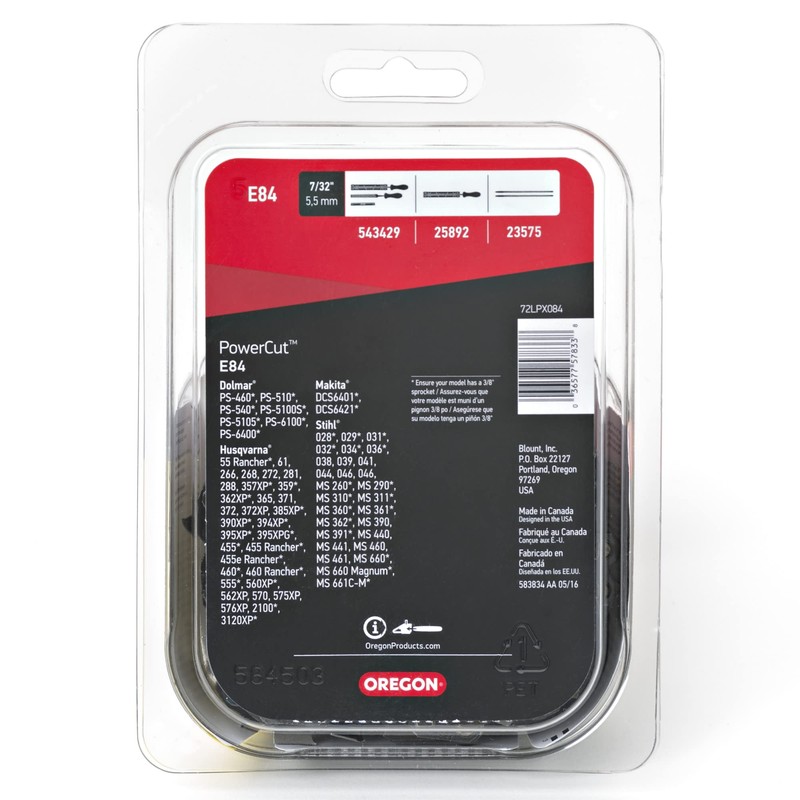 Oregon E84 Full Chisel Professional Chainsaw Chain for 24" Bar,