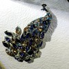 CYPINA Gorgeous Statement Colorful Oversize Peacock Brooch Pin with Tassel