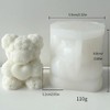 1-Piece Set of Rose Bear Silicone 3D Rose Bear Valentine's