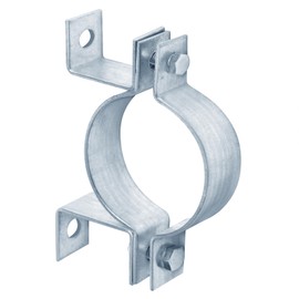 OTTFF 4 Pack Offset Pipe Clamps for 3" (Actual OD 3-1/2") Chimney Rigid Pipe, Steel B-Vent Strap Wall Mount Hanger