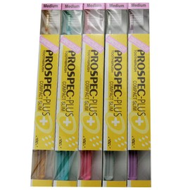 zi-si- (gc) purosupekku Tooth Brush Plus Compact Slim 5 Piece Medium (Normal) Clear Color