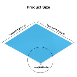 LAVMHAB Aluminium Plate 300 mm x 300 mm, 1 mm Thick Aluminium Plates Aluminium Sheet with Protective Film Aluminium Sheet Silver Aluminium Plate for DIY Crafts (Pack of 2)