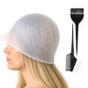Heclia Self-Punching Silicone Highlight Cap for Hair 4pcs Silicone Professional