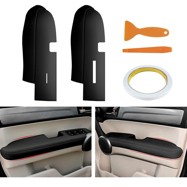 AOMSAZTO Front Door Panels Armrest Cover Leather Left & Right