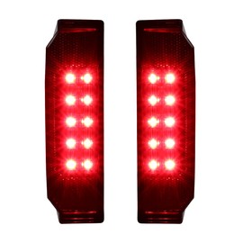 MotoParAcc Smoked UTV Brake Tail Lights LED Taillights Compatible with Polaris Ranger 900 1000 XP Diesel 570 Full Size Pro XD 4000G 4000D Brutus General 2412774 2411866