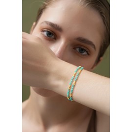 Yatumery Boho Bracelets For Women Strength Bracelets Bestie Jewelry Natural Stone Beaded Charm Spiritual Inspirational Gifts Bracelets for Women Teenagers