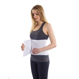 NYOrtho Abdominal Binder for Women - Soft Belly Wrap for Post-Surgery Recovery, Swelling, Hernia & Core Support - Plush, Adjustable, Latex-Free Compression Belt - 3 Panel 9" High - Small 30"-45"