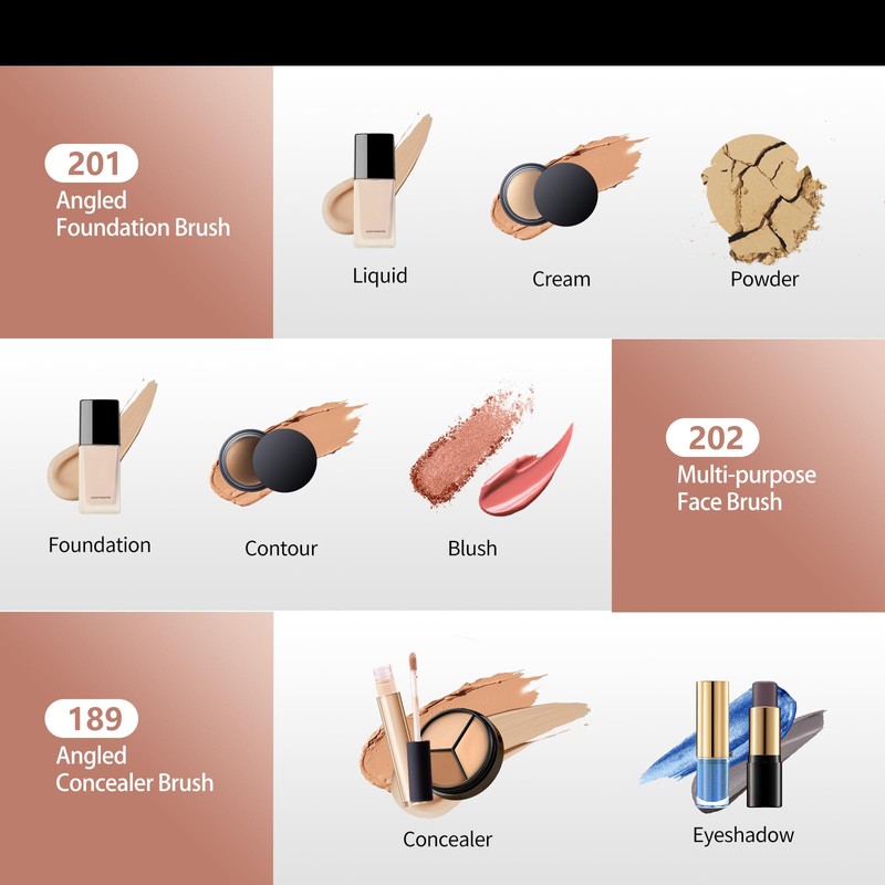 Albeaut Makeup Brush for Foundation Concealer Blush Contour Liquid Cream