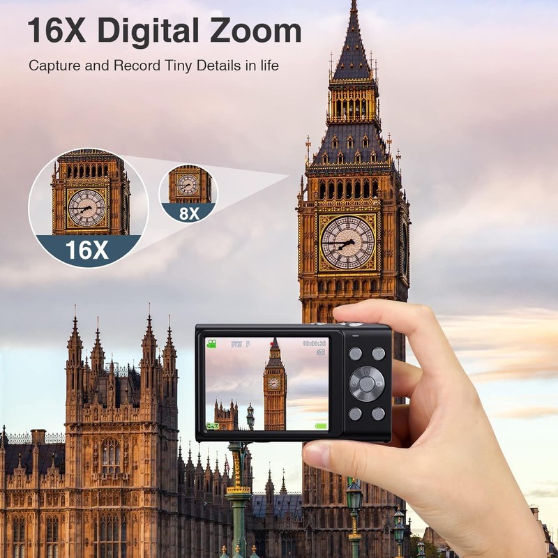 Digital Camera, 1520P Autofocus Compact Camera 48MP Digital Cameras Portable