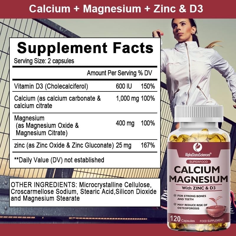 AlphaStateSciences: Advanced High-Strength Calcium-Magnesium Matrix with Zinc & Vitamin D3