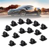 SEMINISMAR Car Bonnet Clip, 15 Pieces, Black PP (Polypropylene) Clip,