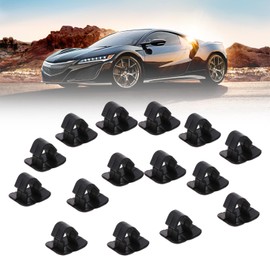 SEMINISMAR Car Bonnet Clip, 15 Pieces, Black PP (Polypropylene) Clip, High-Quality Insulation Clips for Bonnets, Insulation Mat Attachment, Universal for Cars, Buses and Trucks