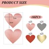 LSYYSL 100 Scratch Card Coated Stickers, Heart Stickers, Creative Stickers,