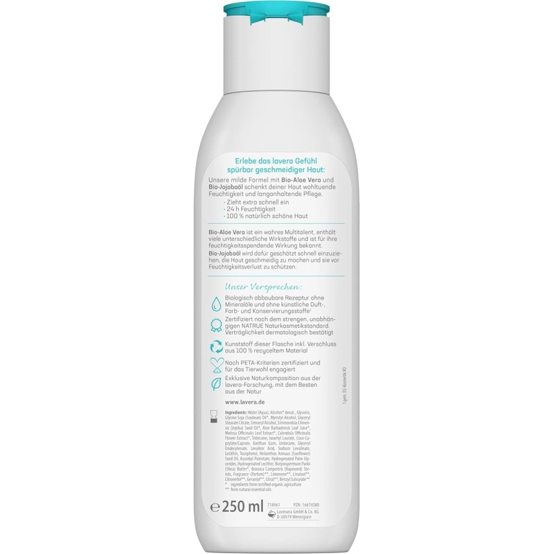 Lavera Body Lotion 250ml Set of 2 Aloe Fragrance /