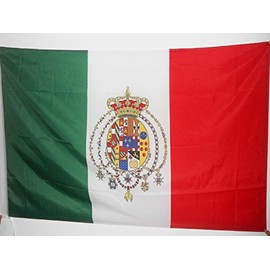 AZ FLAG Kingdom of The Two Sicilies 1860-1861 Flag 3' x 5' for a Pole - Italy - Former Italian Flags 90 x 150 cm - Banner 3x5 ft with Hole