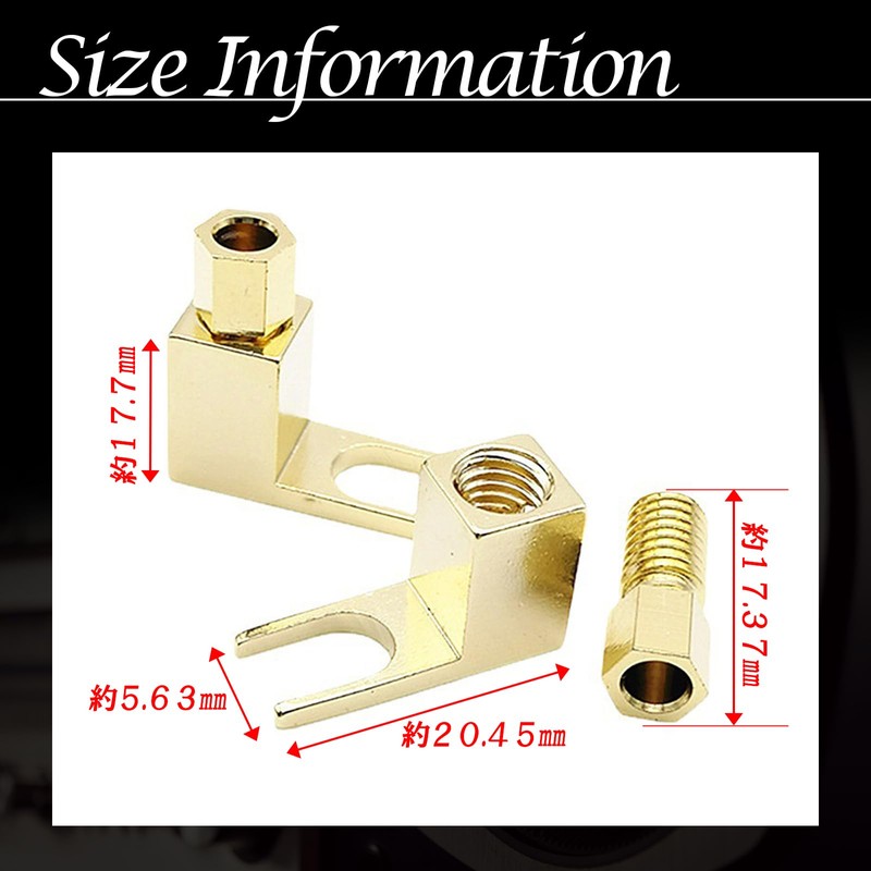 TIGRE BLANC Y Lug Terminal L Shape Solderless Banana Plug