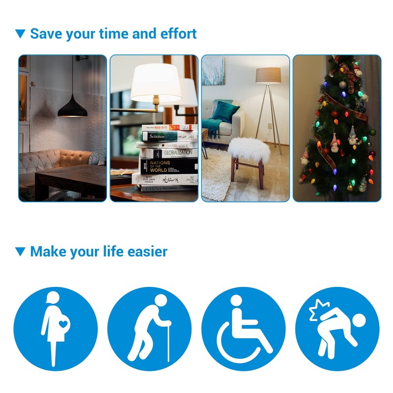 DEWENWILS Indoor Remote Control Outlet, Wireless Remote Light Switch, No