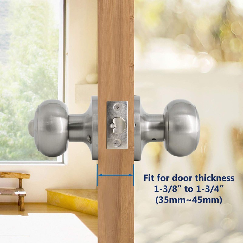 Gobrico 6 Keyed Alike Round Ball Entrance Door Lock Knob