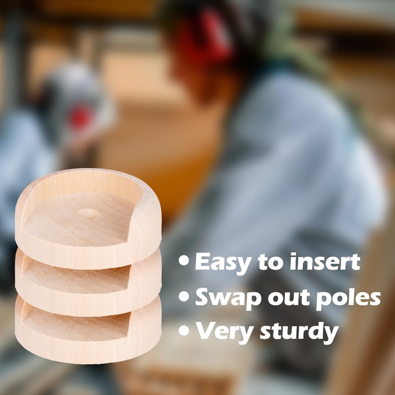WADDELL Closet Pole Socket (Jumbo Heavy Duty, 1 Set) |