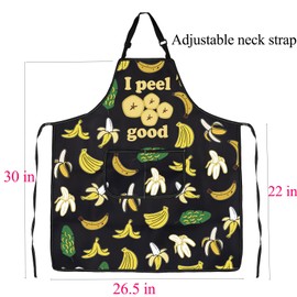 Banana Apron Banana Gifts Banana Lover Gifts Banana Fruit Gifts I Peel Good Banana Themed Apron Gardening Apron With Pockets