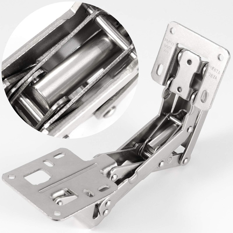 HOZEON 4 Pcs 170 Degree Frameless Cabinet Doors Hinges, Soft