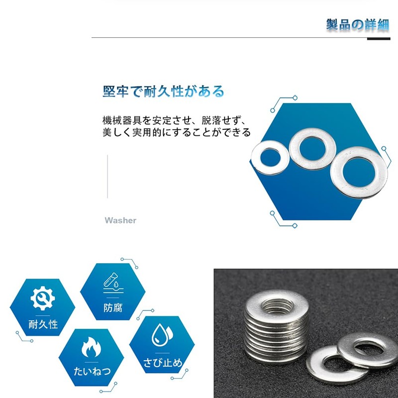 TUDOUZZZ Washers M8 304 Stainless Steel Inner Diameter 0.3 x