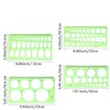 Geometric Drawings Templates, 4Pcs Plastic Circle Oval Triangle Shape Stencil,Circle