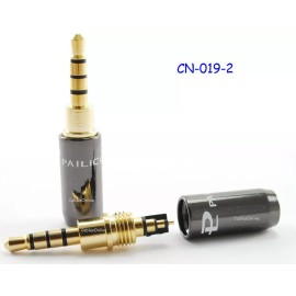 generic Palic 3.5mm Male 4 Pole Gold Audio Jack/Plug Headphone Cable Adapter Solder Type