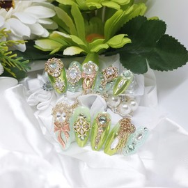 ❗Limited❗ Pure Era Handmade Nail Tips - Short Round Square / ❗한정❗ 순수시대 수제 네일팁 - 숏라운드스퀘어