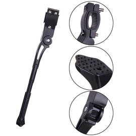 MiOYOOW Bike Kickstand, Bike Rear Stand Aluminum Alloy Bicycle Foot Support Adjustable Bike Rear Mount for 26 27.5 29 700C Mountain Bike Adult Bike
