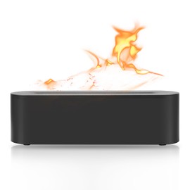 Difusor de Aceites Esenciales con Forma de Llamas, Humidificador de Aire con Temporizador de Tres Velocidades y Luz LED, Difusor de Aromas 150ML para 