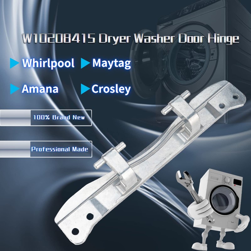 W10208415 Dryer Washer Door Hinge Compatible with Whirlpool/Amana/Maytag/Crosley Front Loader