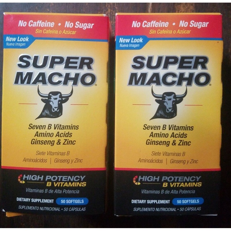 Super Macho 2 PACK HIGH POTENCY SUPER MACHO ENERGY TABLETS