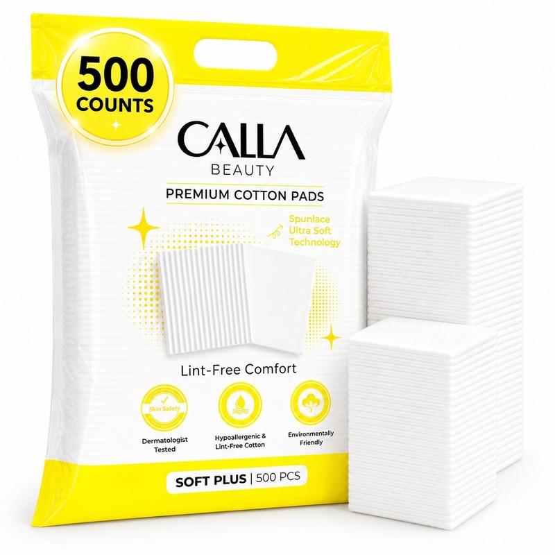 Soft Plus Almohadillas de algodón para cara, 500 unidades (400